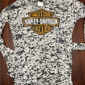 LIKE NEW Harley-Davidson Gray and Black Burnout Shirt